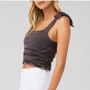 Free People gray boulevard tank S